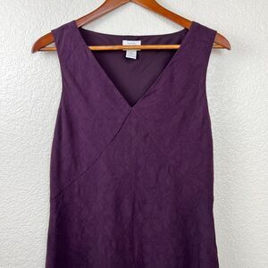 Loft Womens Vintage Y2K Dark Purple Floral Whimsigoth Romantic Slip Dress 10